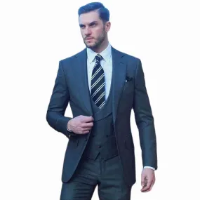 Abiti da uomo classici slim fit per lo sposo, festa di nozze, smoking, 3 pezzi, giacca, gilet, pantaloni, set, blazer da lavoro