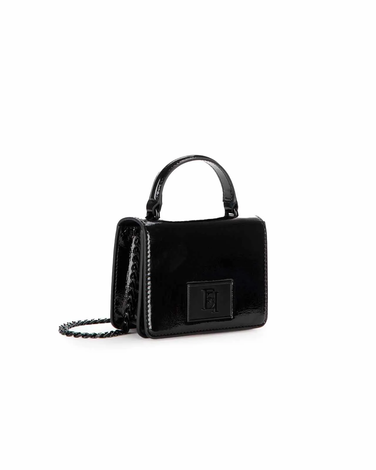 Borsa mini specchiata nera