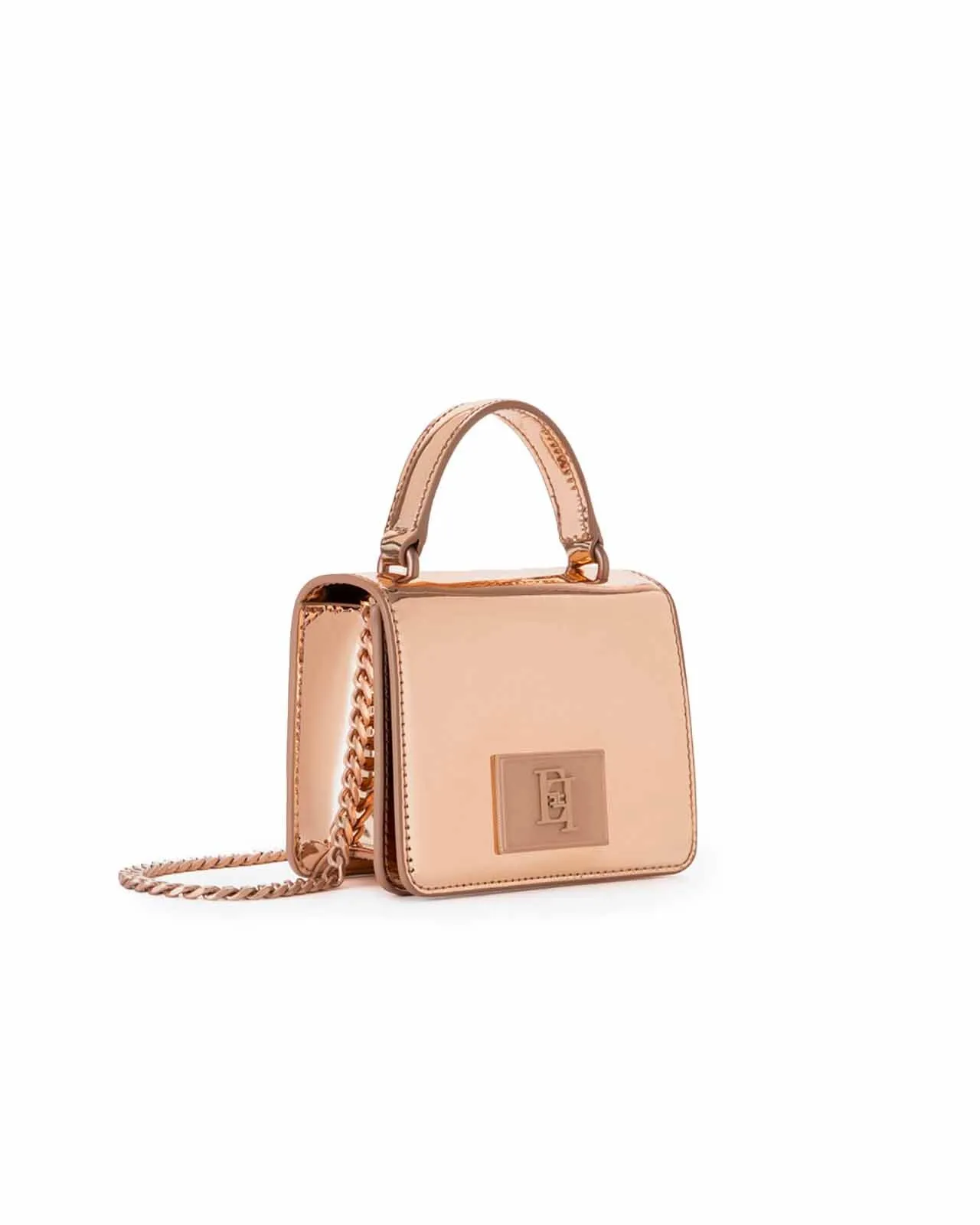 Borsa mini specchiata rosa