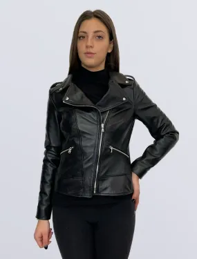 CHIODO IN PELLE DONNA NERO MOD. NEVADA