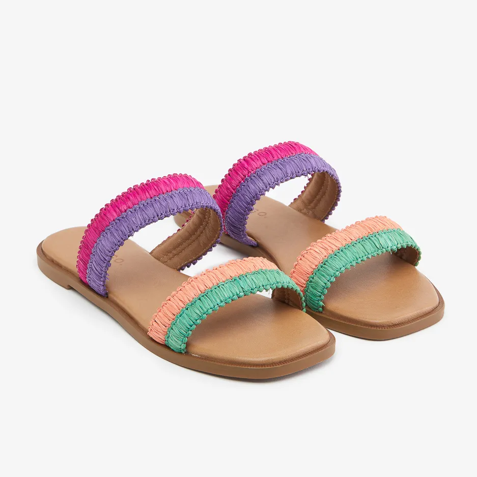 Mule Rafia Multicolor