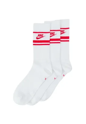 Nike Sock Sportwear Everyday Essential medium length pack of 3 pairs white-red