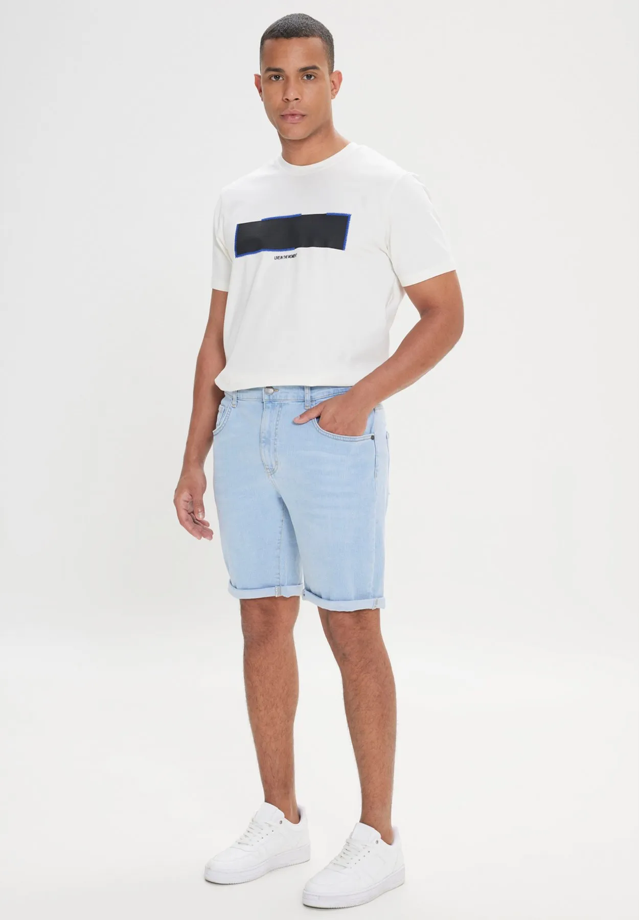 SLIM FIT  - Shorts di jeans