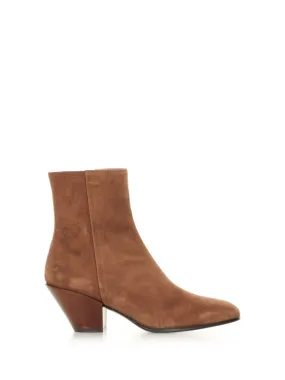 Suede ankle boot